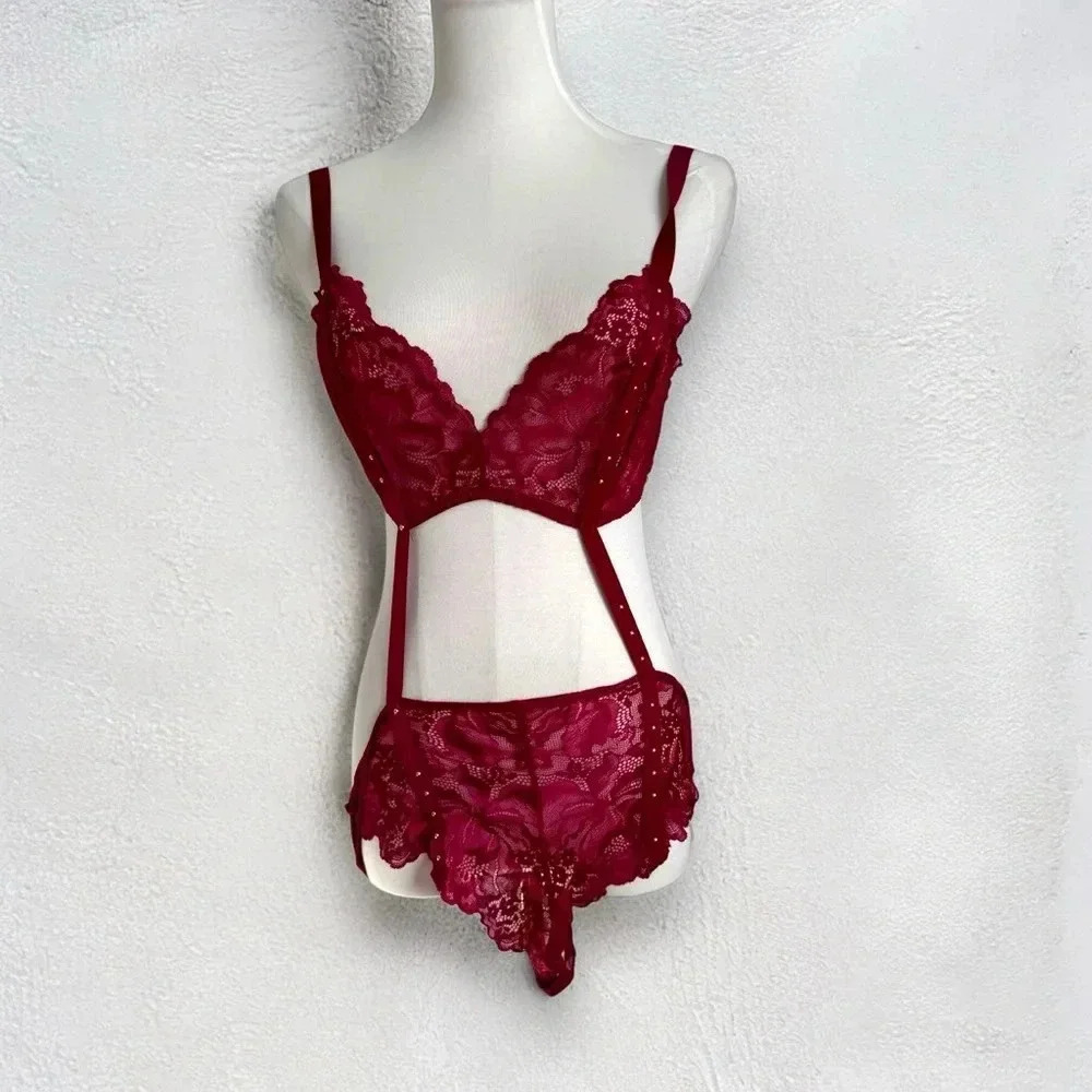 La Senza lingerie  teddy lace rhinestone S